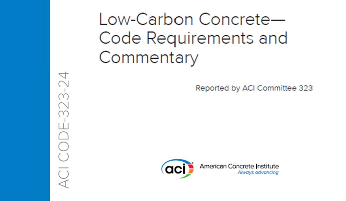 American Concrete Institute publica código especialmente dedicado a hormigones con bajo CO2